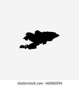 Map of Kyrgyzstan Vector Illustration

