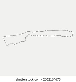 Map of La Guaira - Venezuela outline silhouette vector illustration
