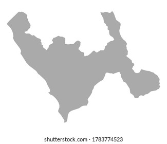 Map of La Libertad on white