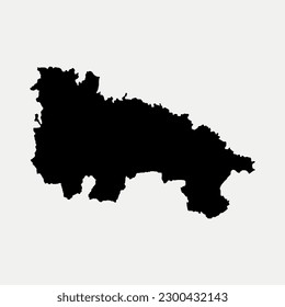 Map of La Rioja - Spain region outline silhouette graphic element Illustration template design
