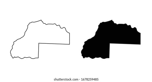 map of Laayoune-Sakia El Hamra region, kingdom of morocco.