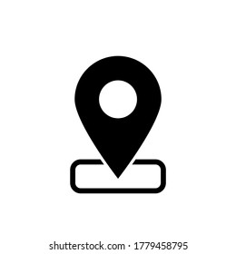Map Label Icon Black On A White Background. Location. My Location. Vector EPS10