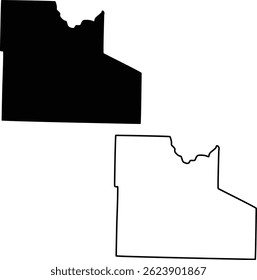 Map of Laclede County Missouri USA Silhouette Flat And Outline Design