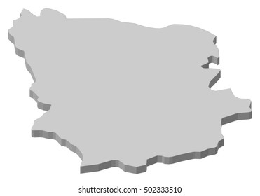 Map - Laeaene-Viru (Estonia) - 3D-Illustration