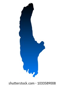 Map of Lake Ammersee