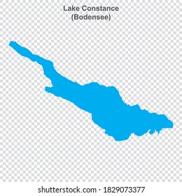 map of Lake Constance on transparent background
