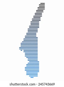 Map of Lake Starnberg, Bavaria