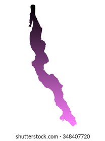 Map of Lake Tanganyika