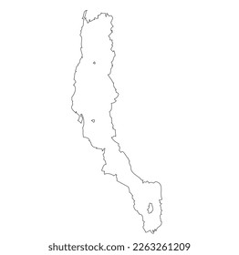 Map of lake the Turkana, vector
