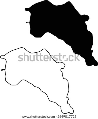 Map of Lake Yale Florida USA Silhouette Flat and Outline Design
