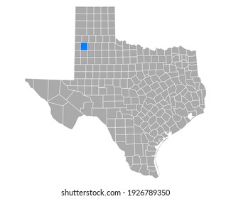 Map of Lamb in Texas on white