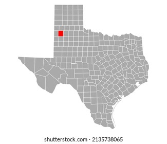 Mapa de Cordero en Texas en blanco