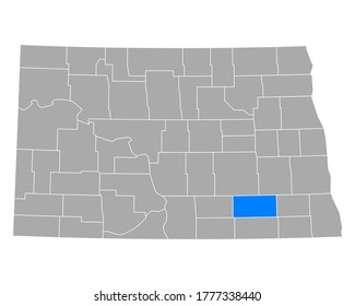 Mapa de LaMoure en Dakota del Norte en blanco