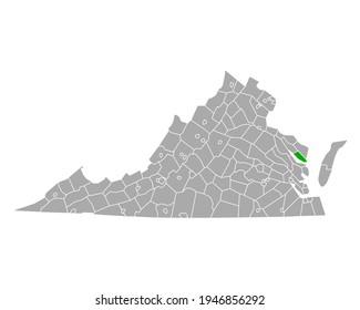 Mapa de Lancaster en Virginia en blanco