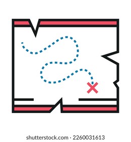 map landmark cross nautical icon white background