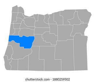 Map of Lane in Oregon on white