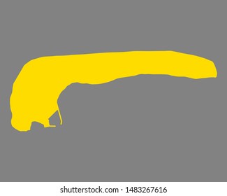Map of Langeoog on grey