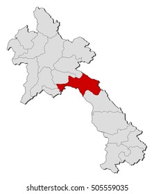 Map - Laos, Bolikhamsai