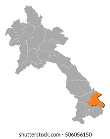 Map - Laos, Sekong