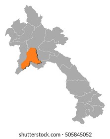 Map - Laos, Vientiane Province