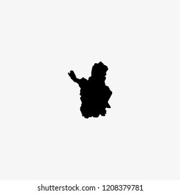 Map Of Lapland - Finland Vector Illustration
