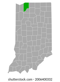 Mapa de LaPorte en Indiana en blanco