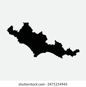 Map of Latina - Lazio - Italy outline silhouette graphic element Illustration template design
