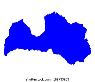 Map of Latvia