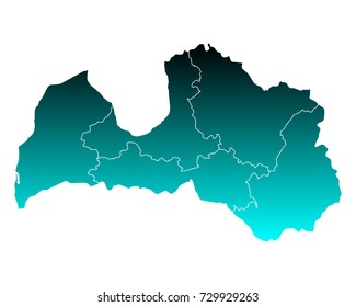 Map of Latvia