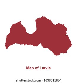 Map of Latvia isolated vector illustration
