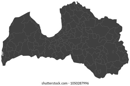 Latvia Map Region Stock Vectors Images Vector Art Shutterstock