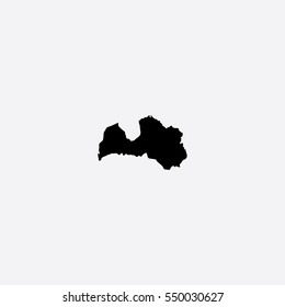Map of Latvia Vector Illustration

