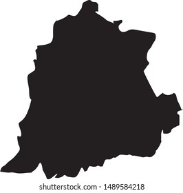 Map of Laurel County in the state of Kentucky