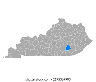 Map of Laurel in Kentucky on white
