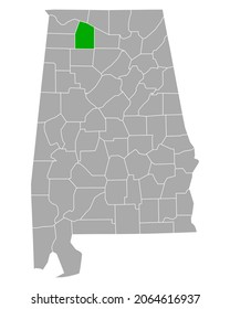 Map of Lawrence in Alabama on white