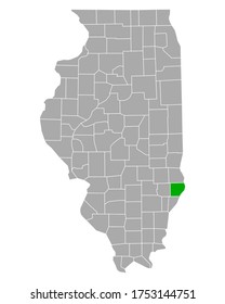 Mapa de Lawrence en Illinois en blanco