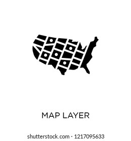 Map Layer icon. Map Layer symbol design from Maps and locations collection. Simple element vector illustration on white background.
