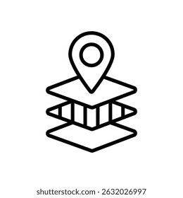 Map Layers vector icon stock illustration