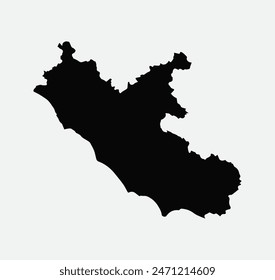 Map of Lazio - Italy outline silhouette graphic element Illustration template design
