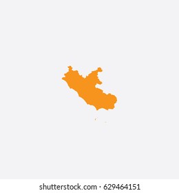 Map of Lazio - Italy Vector Illustration

