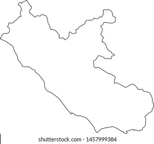 map of Lazio region in Italy