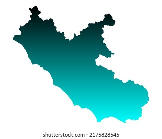 Map of Lazio as vector illustration