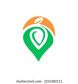 plantilla de vector de diseño de logotipo de ubicación de hoja de mapa