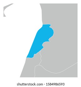 Map of Lebanon green highlighted with neighbor countries.