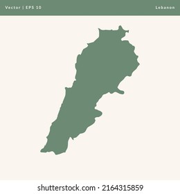 Karte der Libanon Illustration Vektor Icon Karte
