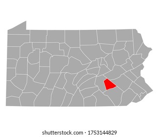 Map Of Lebanon In Pennsylvania On White