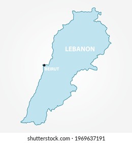 Map of Lebanon vector illustration