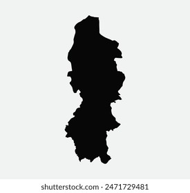 Map of Lecco - Lombardy - Italy outline silhouette graphic element Illustration template design
