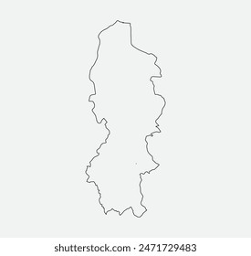 Map of Lecco - Lombardy - Italy outline silhouette graphic element Illustration template design
