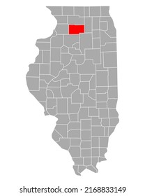 Map of Lee in Illinois on white